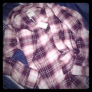 Burgundy american eagle flannel